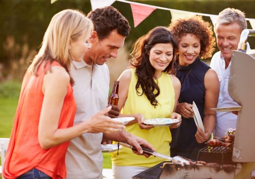 BBQ Sauce fans grabbing meat off the barbie