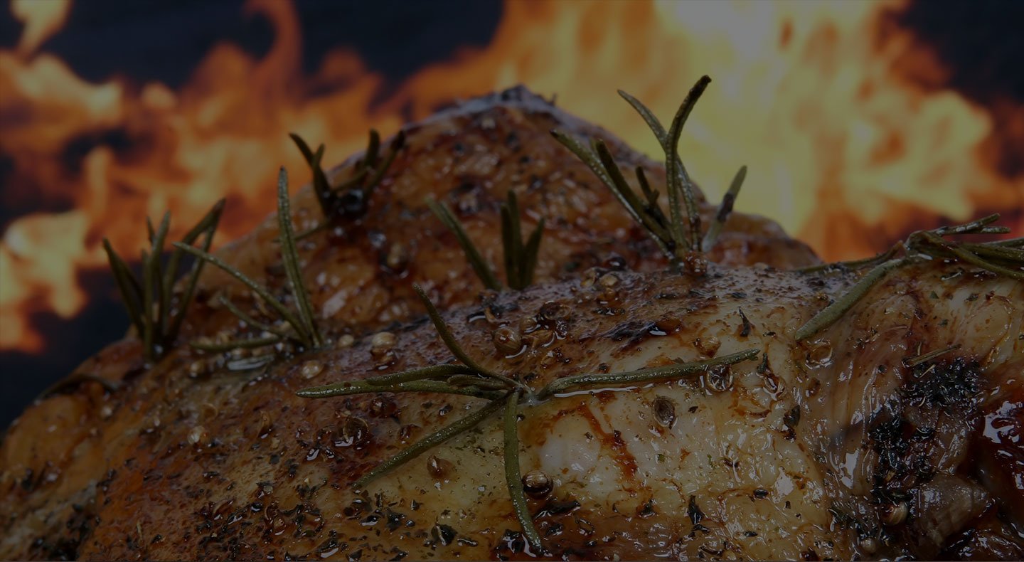 Chicken basted with Big Rick's BBQ Sauce