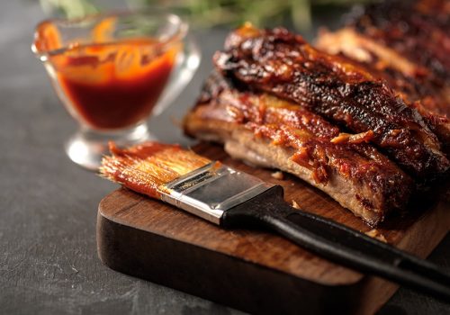 Tasty ribs basted in Big Rick's Bar-B-Q Sauce