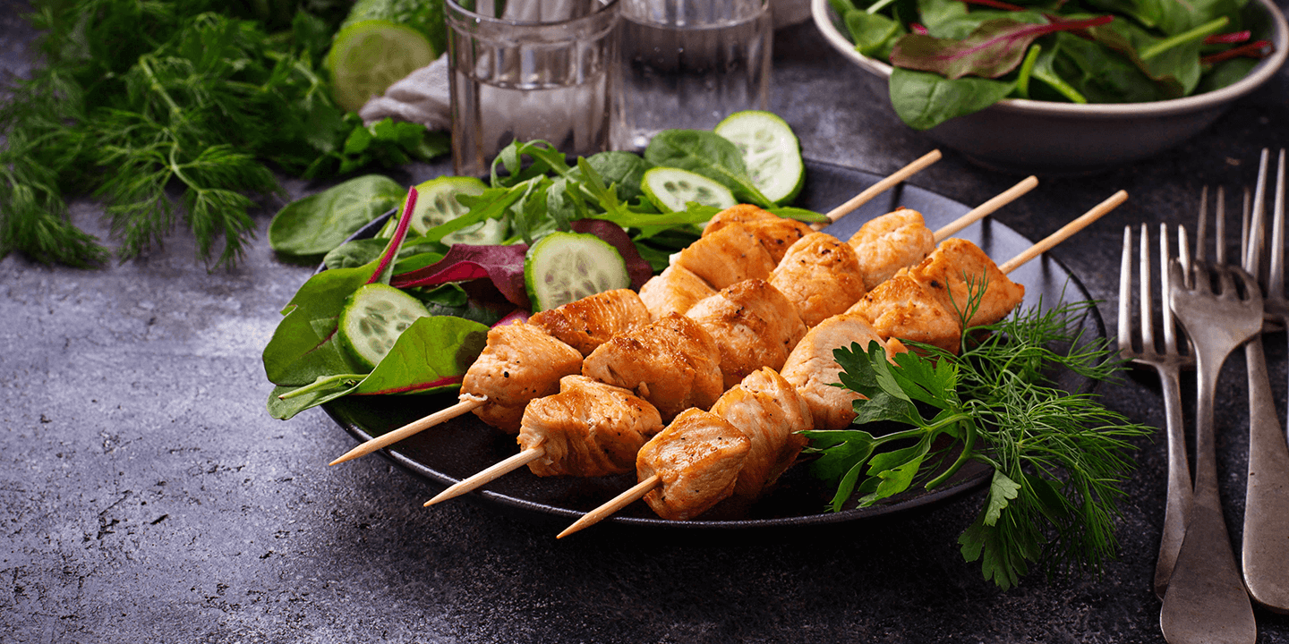 Big Rick's BBQ Chicken Kebabs made with Big Rick's Bar-B-Q Sauce