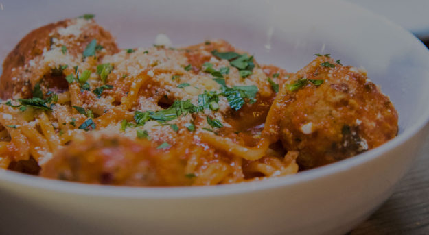 Meatballs and Spaghetti in BBQ Sauce